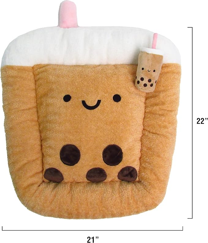 TONBO Soft Plush Small Cute and Cozy Food Dog Cat Bed, Washer and Dryer Friendly (Boba) - Image 4