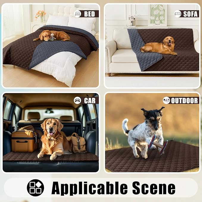 Smiry Waterproof Dog Bed Cover Blanket, Reversible Pet Blanket | Soft Reversible, Washable Leakproof Cats Dogs Couch Cover for Sofa, Couch, Furniture (40x50 Inch) - Image 7