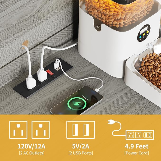 DWVO Large Hidden Litter Box Furniture with Shelves and Charging Station | Wooden Enclosure for Self-Cleaning Litter Boxes, Grey - Image 6