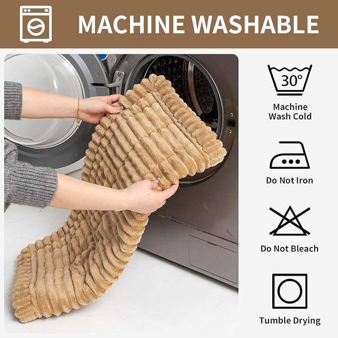 Sofa Couch Cover, Sofa Covers for Dogs Washable, Non-Slip Striped Sofa Slipcovers for Sectional Sofa, Sofa Cover Furniture Protector for L Shaped(Khaki, 27.6"x 27.6") - Image 6
