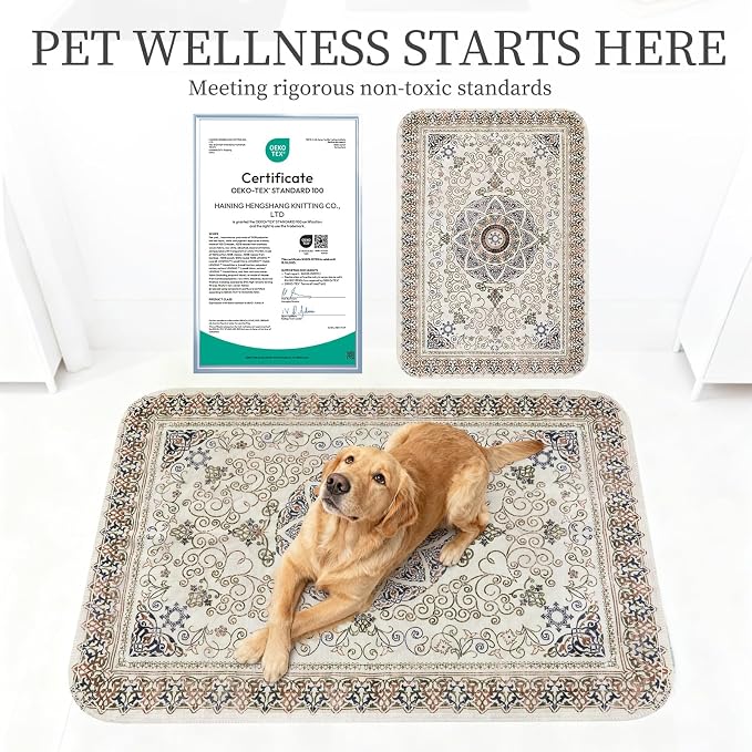 Homimp Washable Pee Pads for Dogs, 2 Pack Reusable Puppy Pads Waterproof, Absorbent and Leakproof Dog Pee Pads, Non Slip Puppy Training Pads, Pet Mat for Floor,Crate,Couch,Whelping,Beige 36"x36" - Image 4