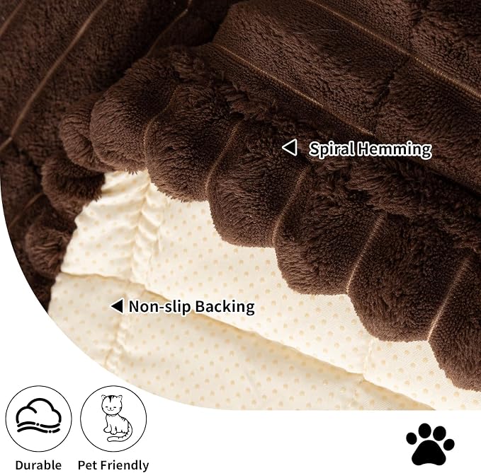 Sofa Couch Cover, Sofa Covers for Dogs Washable, Non-Slip Striped Sofa Slipcovers for Sectional Sofa, Sofa Cover Furniture Protector for L Shaped(Dark Brown, 27.6"x 59") - Image 3