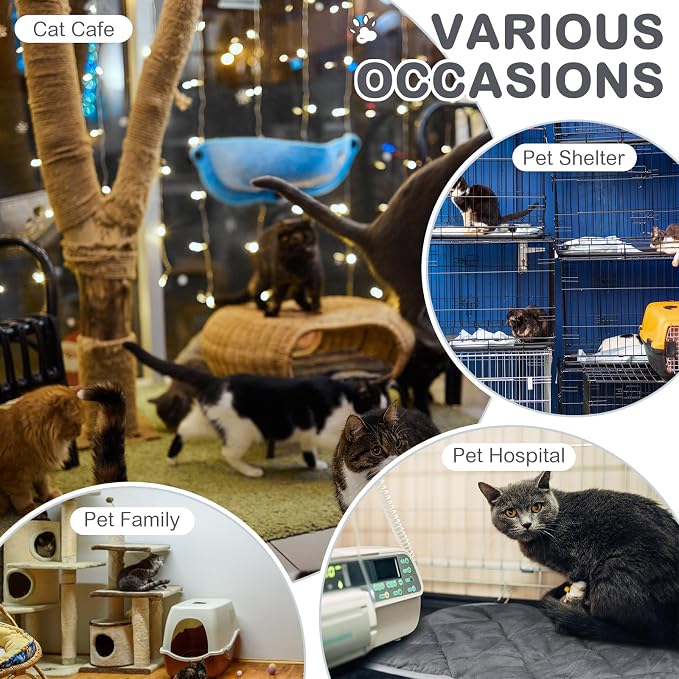 8 Pack Self Heating Cat Mat Self Warming Cat Bed Extra Warm Thermal Pet Bed Mat Reflects Body Heat Washable Dog Crate Pad for Indoor Outdoor Pets(Mixing Color,16 x 20 Inch) - Image 5