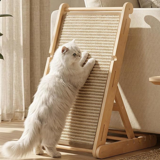 XiaZ Cat Scratcher, 23" Sisal Cats Scratching Board with 5 Adjustable Heights, No Assembly Required, Foldable Cat Scratchers for Indoor Cats and Kittens, Ready to Use by XiaZPet