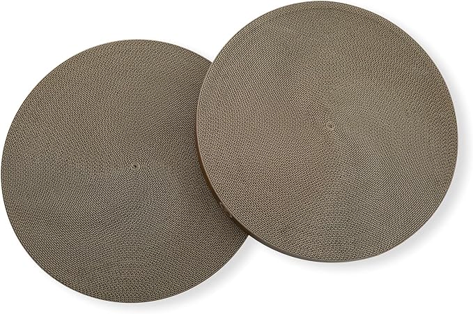 Necoichi Cat Scratcher Bowl Replacement for Indoor Cats - Cat Scratching Lounger with Reversible Usability and Extra Comfort for Lounge, Cardboard Bed Couch / (XL, Dark Cherry) - Image 4