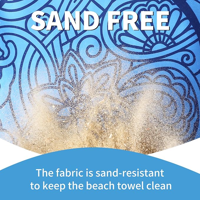 Microfiber Beach Towel Oversized 71x32 Multiple with Bag 4 Pack Bulk | Thin Lightweight Sand Free Absorbent Quick Dry Large for Travel Pool Swim Bath Cruise Sports Camping Essentials Adults Gifts - Image 5