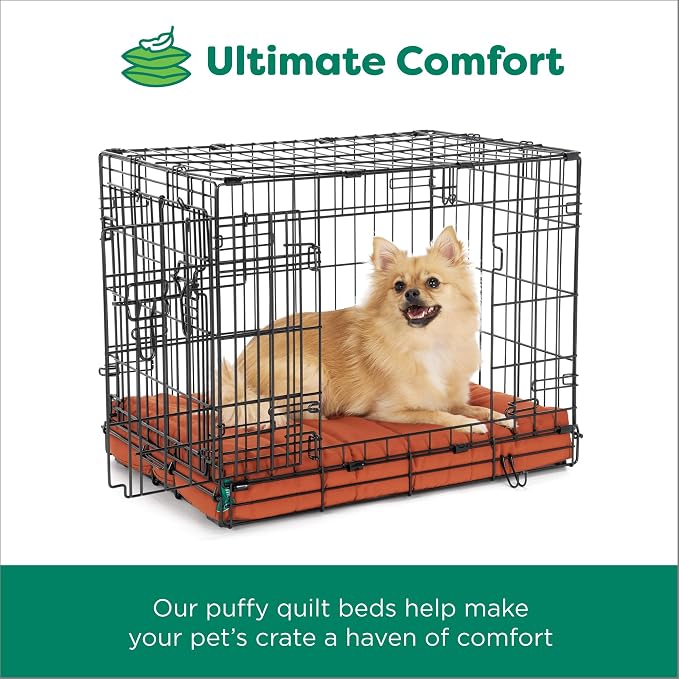 Furhaven Orthopedic Dog Bed – Puffy Quilted Foam Mattress with Removable Washable Cover, Soft & Supportive for Kennels & Crates - Large, Rust - Image 6