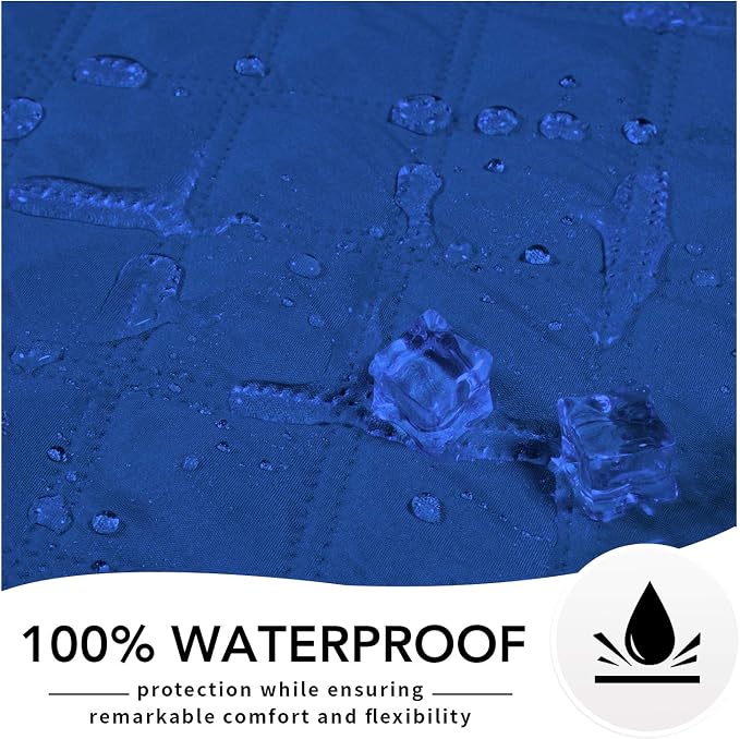 Easy-Going 100% Waterproof Dog Bed Cover, Non-Slip Pet Blanket for Furniture, Washable Couch Cover, Repleasement Sofa Cover (96X82 in,Classic Blue) - Image 5