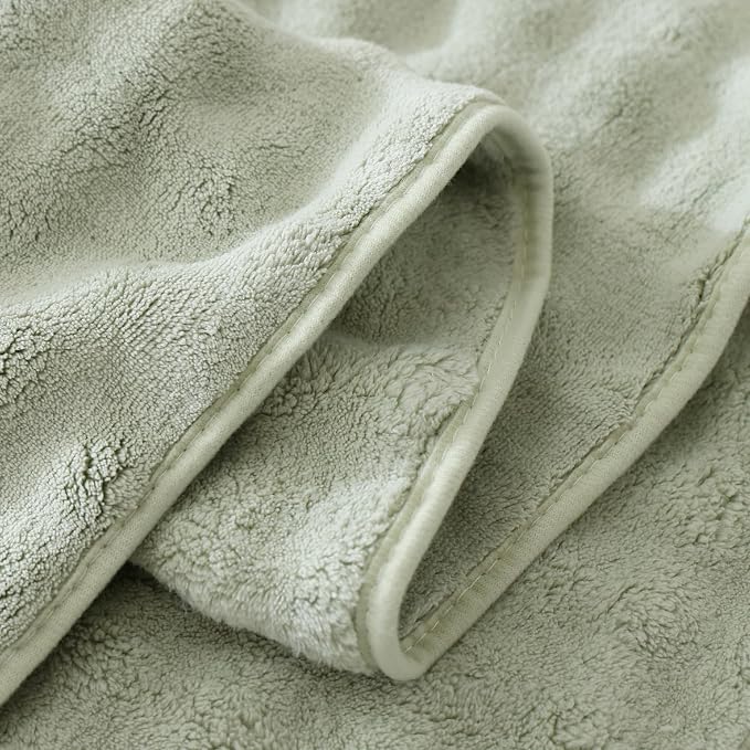 Bath Sheets 40x80 Inches Microfiber Extra Large BathTowels Super Soft Absorbent Quickly Dry Shower Towels for Bathroom (Sage Green,PK 2) - Image 5