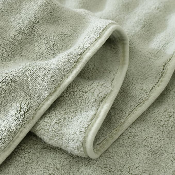 Bath Sheets Set 40x80 Inches Microfiber Extra Large BathTowels Super Soft Absorbent Quickly Dry Shower Towels for Bathroom (Sage Green,PK 6) - Image 5