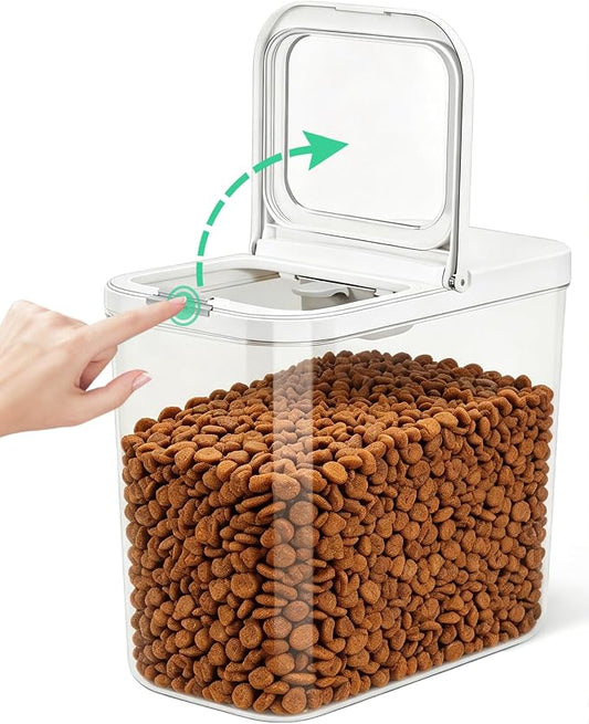 TBMax Dog Cat Food Storage Container 12Lbs with Airtight Flip-up Lid, Large Pet Food Dog Treat Container with Scoop, Airtight Food Storage Bin for Kitchen Organization by TBMax