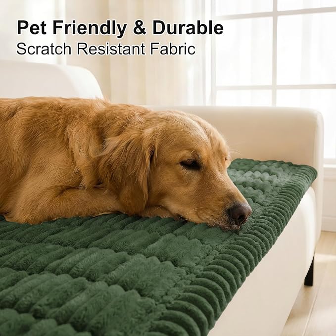 Smiry Couch Cover for Dogs, Non Slip Washable Sofa Protector for Pets | Soft Furniture Cover for Leather & Fabric Couches, Cozy Protect Against Fur, Dirt & Messes, Pet Friendly, 35.4"x82.7" - Image 3