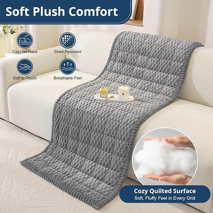 OstepDecor Couch Cover for Dogs, Washable Non Slip Sofa Cover for Pets, Soft Couch Covers for Sofa, Loveseat and Sectional, Furniture Protector Against Pet Hair & Scratches (35.4" x 82.7", Grey) - Image 6