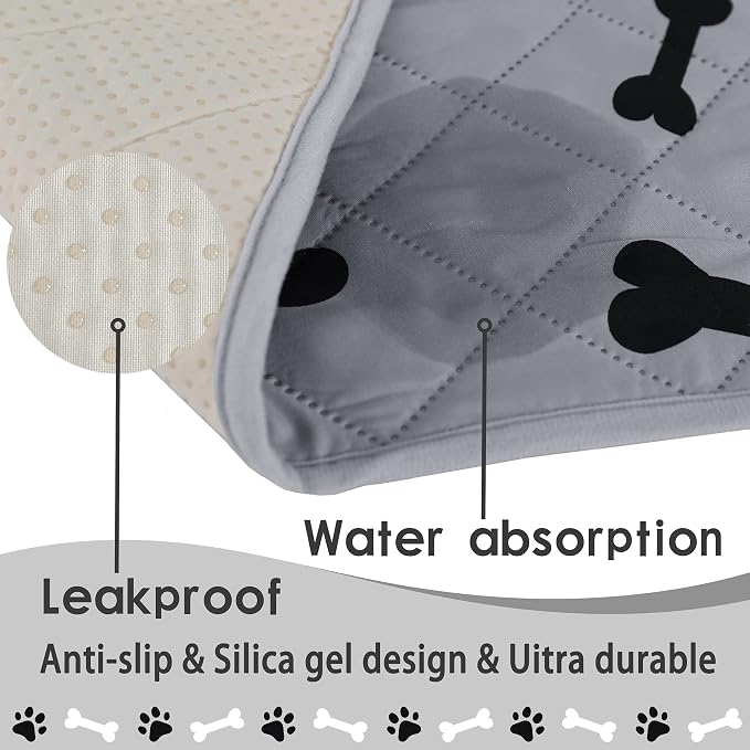 Waterproof Dog Bed Cover - nanbowang Pet Blanket Sofa Couch Furniture Protector for Kids Children Dog Cat, Reversible (40x50 Inch Pack of 1, Grey) - Image 6