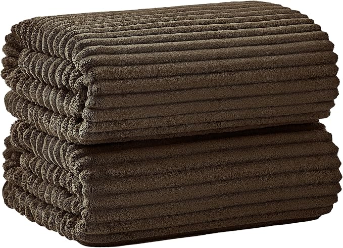 2 Piece Bath Sheets, 40"x80" Microfiber Bath Towels, Brown | Extra-large size, Quick dry, Highly Absorbent, Lint Free，shower towels for bathroom gym spa，Big and Tall users by NALIVO