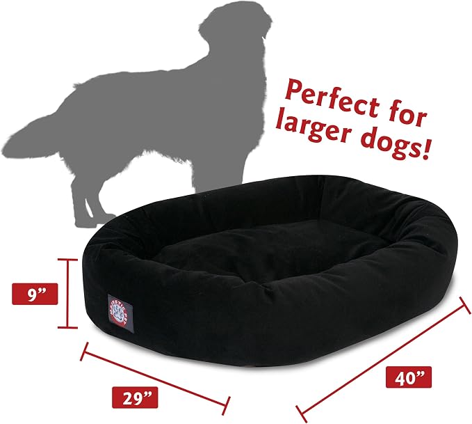 Majestic Pet Villa 32 Inch Shredded Memory Foam Dog Bed for Medium Sized Dog 32x23x7 Inch–Orthopedic Pet Bed - Washable Medium Puppy Mat with Head Support-Marine - Image 3