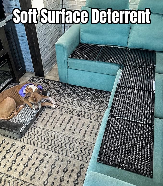 Scat Mats for Dogs & Cats - 10 Pack | Pet Repellent Mats | Keep Dogs Off Couch & Furniture | Keep Off Countertops | Scat Mat for Cats | Deterrent for Pets - Image 3