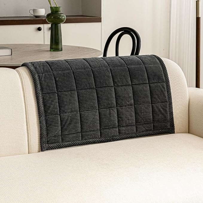 Couch Covers for Dogs Washable, Non Slip Couch Covers for Loveseat Sofa Pet Friendly, Soft Fuzzy Sofa Covers for Pet, Dog Couch Cover Furniture Protector(1PC,Dark Grey,27.6"x27.6") - Image 2