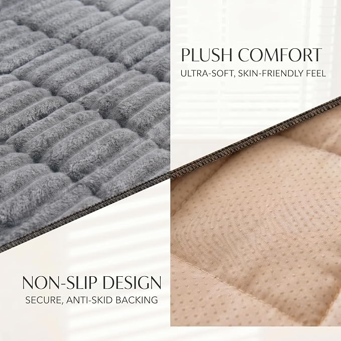 Toucans Couch Covers for Pets, Washable, Non Slip Plush Sofa Protectors, Fuzzy Pet Couch Covers, Pet Friendly (Grey, 27.6" x 59") - Image 4