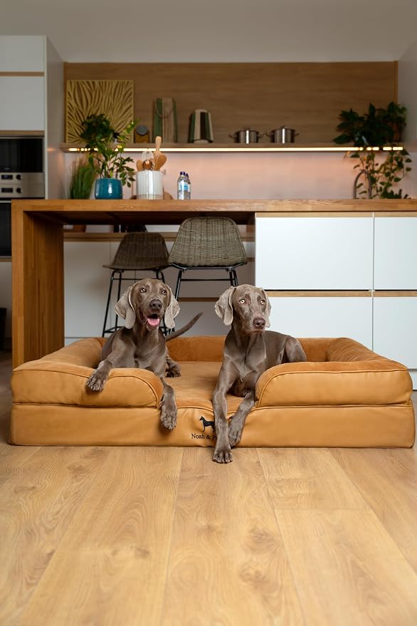NOAH & PAW Giant Dog Bed XXL, 55x45x11 Inch, Orthopedic Dog Beds, Eggshell Memory Foam Infused with Cooling Gel, Inner Cover, Water Resistant, Machine Washable (Faux Leather) - Image 7