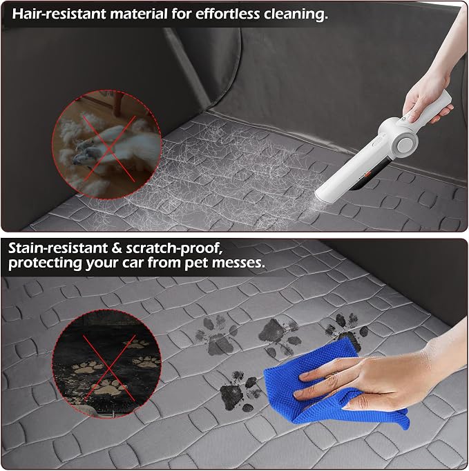 Trunk Cargo Liner Dogs for Tesla Model Y Juniper 2025 26 Dog Car Seat Cover | Waterproof Pet Cargo Cover Dog Seat Mat Upgraded 600D Heavy Duty Waterproof Scratch-Resistant Dog Hammock - Image 3