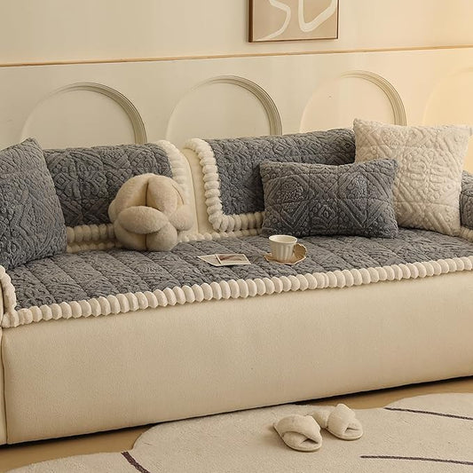 Plush Couch Cover for Dogs – Non Slip Pet Sofa Protector, Ultra Soft Washable Couch Cover for Pets, Anti-Slip Backing Furniture Protector for Cats & Dogs, Fits Standard & L-Shape Sofas (Only1PC ) by Unknown