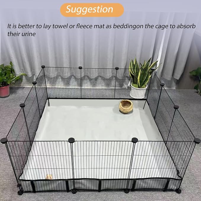Guinea Pig Cage Liner Tarp Bottom Waterproof and Washable Base Also for Rabbits, Bunny, Chinchesillas, Hedgehog, Ferrets and Other Small Animals(42x42 inches) - Image 4