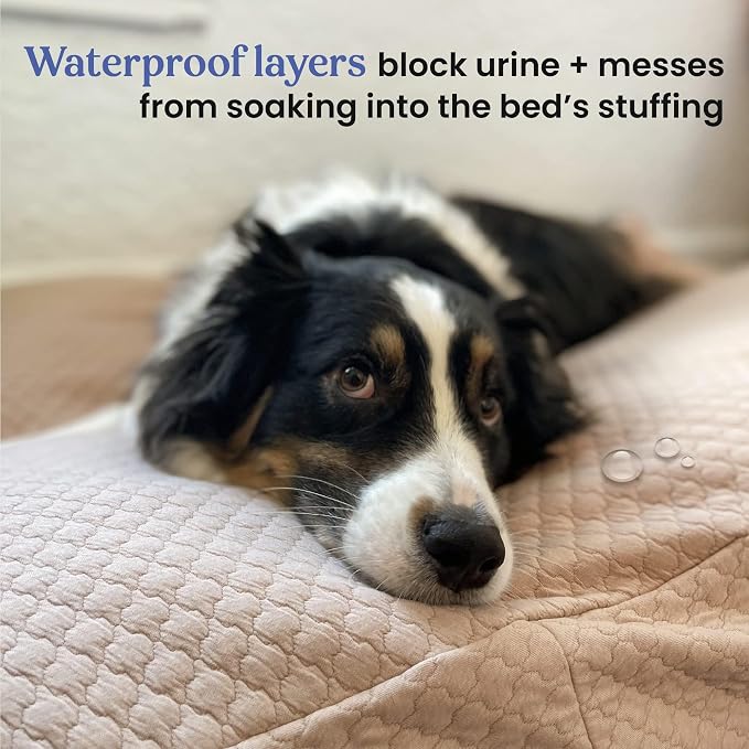 4Knines Luxury Dog Bed Cover – Waterproof Cover for Dog Bed – Heavy Duty Quilted Material – Durable, Machine Washable – USA Based Brand – Large (Fog) - Image 4