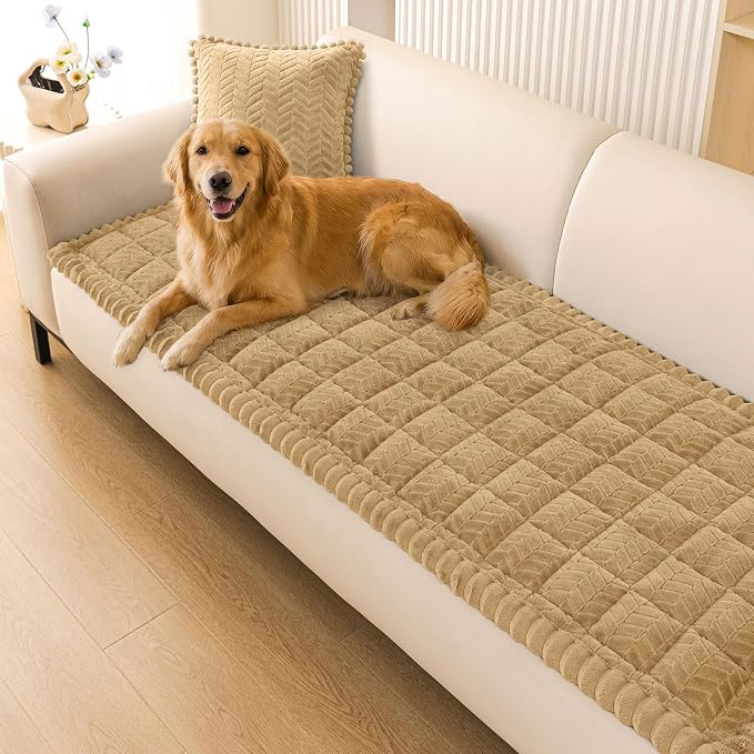 Smiry Couch Cover for Dogs, Non Slip Fuzzy Pet Sofa Covers Washable | Sofa Slipcovers for 2-3 Cushion Couch, Soft Thick Furniture Protector for Cats Dogs, Against Fur, Dirt, Scratch (27.6"x59") by Smiry