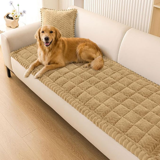 Smiry Couch Cover for Dogs, Non Slip Fuzzy Pet Sofa Covers Washable | Sofa Slipcovers for 3 Cushion Couch, Soft Thick Furniture Protector for Cats Dogs, Against Fur, Dirt, Scratch (27.6"x82.7") by Smiry
