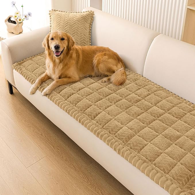 Smiry Couch Cover for Dogs, Non Slip Fuzzy Pet Sofa Covers Washable | Sofa Slipcovers for 2-3 Cushion Couch, Soft Thick Furniture Protector for Cats Dogs, Against Fur, Dirt, Scratch (27.6"x59") by Smiry