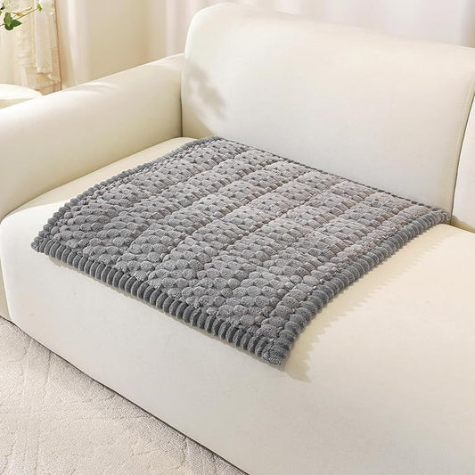 OstepDecor Couch Cover for Dogs, Washable Non Slip Sofa Cover for Pets, Soft Couch Covers for Sofa, Loveseat and Sectional, Furniture Protector Against Pet Hair & Scratches (27.6" x 27.6", Grey) by OstepDecor