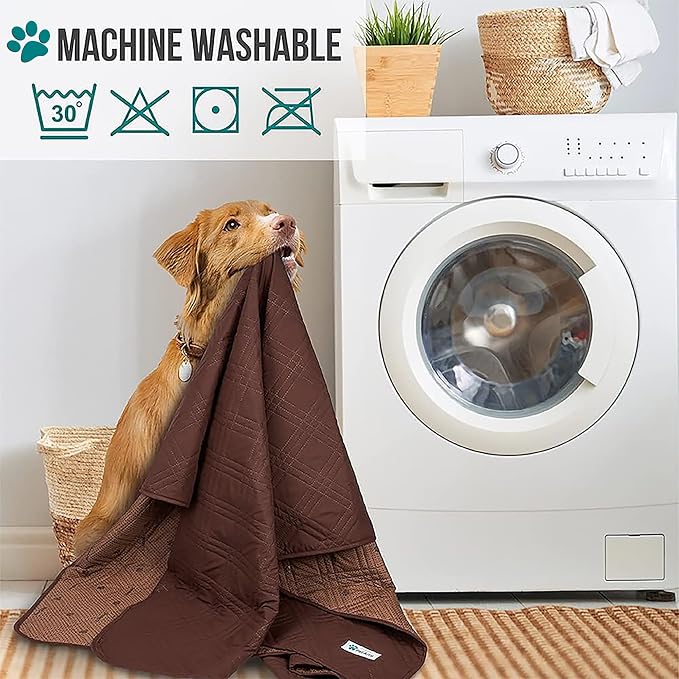 PetAmi Waterproof Couch Cover for Dogs, Non-Slip Leakproof Sofa Furniture Protector for Pet Cat, Machine Washable Bed Blanket for Car Seat, 30x70 Brown - Image 8