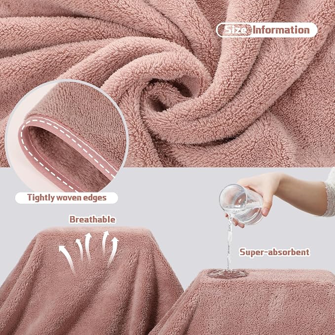 Mixweer 4 Pcs Oversized Bath Towels, 40 x 80 Inch Giant Microfiber Jumbo Bath Sheets Soft Bathroom Microfiber Quick Dry Absorbent Shower Towels for Spa Camping Beach(Platinum) - Image 4