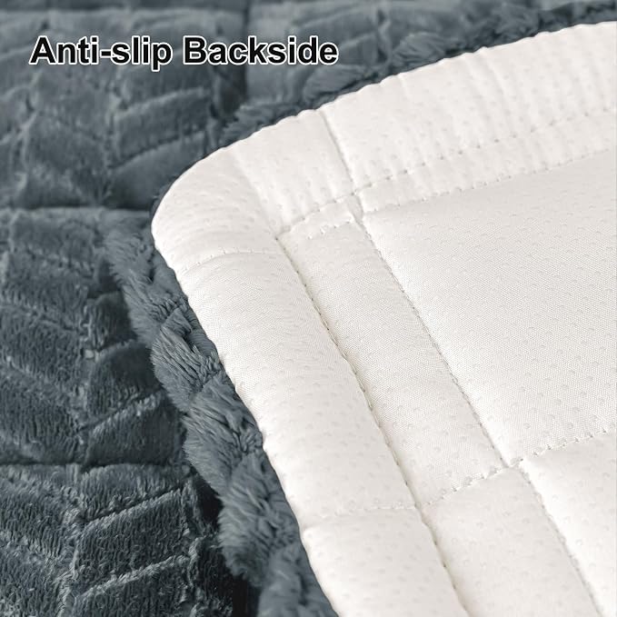 Smiry Couch Cover for Dogs, Non Slip Fuzzy Pet Sofa Covers Washable | Sofa Slipcovers for 3 Cushion Couch, Soft Thick Furniture Protector for Cats Dogs, Against Fur, Dirt, Scratch (35.4"x88") - Image 6