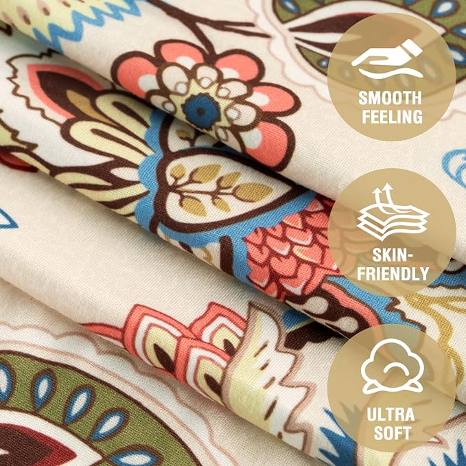H.VERSAILTEX Floral Pattern Couch Cover Printed Sofa Covers Washable High Stretch Slip Covers for Sofas/Couches Dog Couch Cover Protector Super Soft Fabric(Sun-Kissed Floral,Sofa) - Image 5