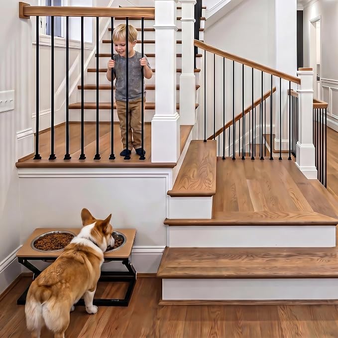 Elevated Dog Bowl, Adjustable Height and Tilt Angle Dog Bowl Stand | Precisely Adjust Height And Tilt Angle, Easy To Clean, Equipped With 2 Stainless Steel Food Bowls, Sturdy And Durable. - Image 7