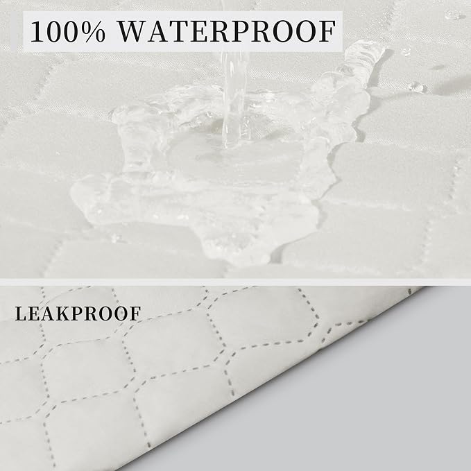ISSUNTEX Double Protection 100% Waterproof Recliner Covers for Living Room, Reversible Furniture Protector Recliner Couch Sofa Slipcover for Dogs, Pets, Kids (Oversized Recliner, Ivory/Ivory) - Image 3