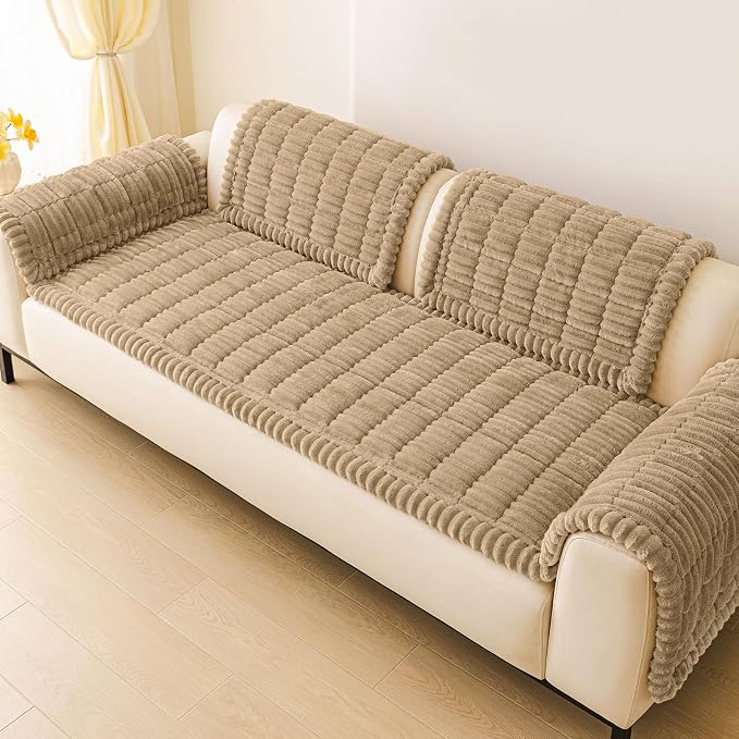 hyha Couch Cover for Dogs, Washable Non Slip Plush Flannel Sofa Protector | Thick Flannel, Silicone Anti-Slip Backing, Pet Hair & Scratch Protection, Fits Sofa & Loveseat (43" x 63") - Image 9
