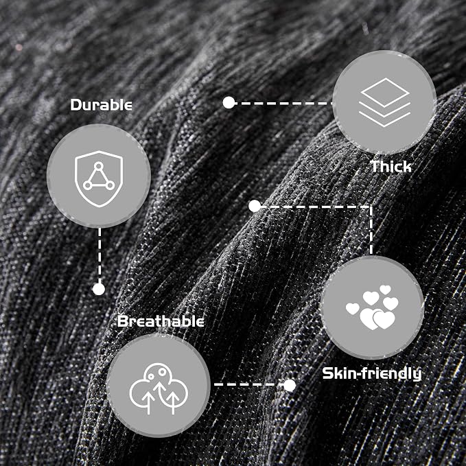MEETSKY Couch Cover for 3 Cushion Sofa, Pet Friendly with Tassel Edge, Modern Washable Slipcover for Dogs & Cats, Universal Sofa Throw Cover, 71"x150", Black - Image 3