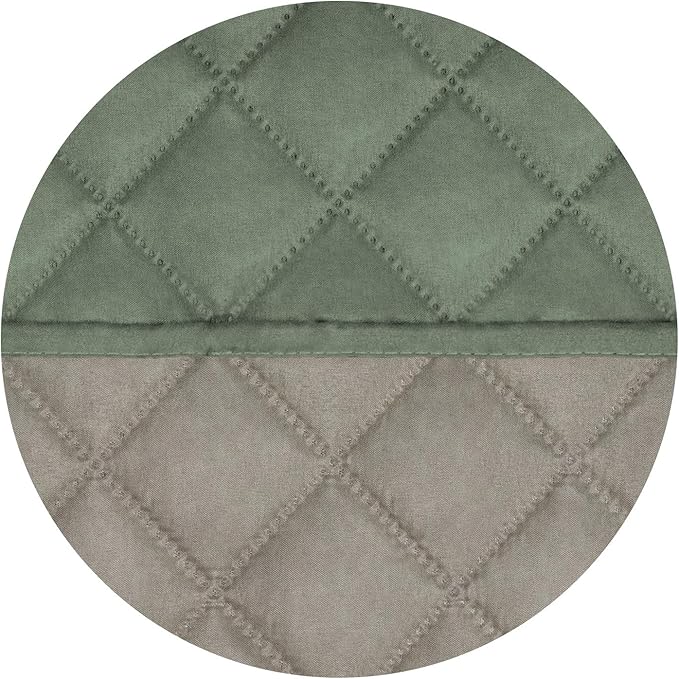 PureFit Reversible Quilted Sofa Cover Dog Couch Covers for Sofa, 66 in | Greyish Green/Beige, Water Resistant Couch Protector, Washable Pet Couch Cover with Non Slip and Elastic Straps For Kids - Image 5