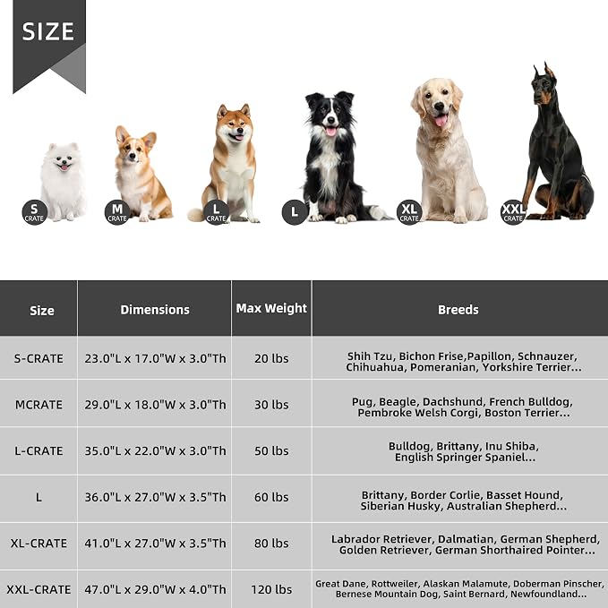 Small Dog Bed Sized Dogs, Orthopedic Flannel Pet Bed with Removable Washable Cover, Waterproof Indestructible Puppy Dog Cot Bed with Anti-Slip Bottom, Egg Crate Memory Foam Pad, 23.0"x17.0"x3.0", Grey - Image 7