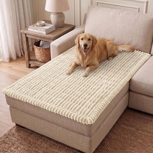hyha Couch Cover for Dogs, Washable Non Slip Plush Flannel Sofa Protector | Thick Flannel, Silicone Anti-Slip Backing, Pet Hair & Scratch Protection, Fits Sofa & Loveseat (43" x 63") by hyha