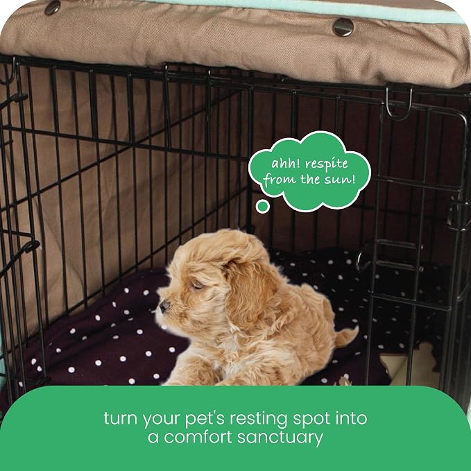 Molly Mutt Wild Horses Dog Crate Cover, Fits 36"x23"x25" Crate | GOTS-Certified 100% Cotton Canvas Cover for Dog Kennel & Cage, 2 Roll-Up Panels, Washable, Free of Harmful Chemicals - Image 7