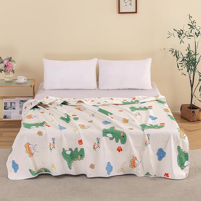 WenBags Waterproof Dog Bed Cover 40*60 Inches Throw Size,Pet Hair Resistant Reversible Couch Cover Mattress Protector,Leakproof Bed Liner/Sheet/Blanket for Adults Elderly Pets (Cute Dinosaurs, 40*60) - Image 5