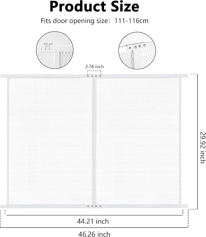 Guardian Steel Pet Grille Rv Door Protector for Dogs, Cats - Scratch Protector (White, 48 Inch) - Image 2