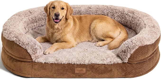 FUKUMARU X-Large Thickened Dog Couch Bed, Orthopedic, Waterproof & Washable | Heavy Duty Dog Sofa with 4" Extra-Thick Egg-Crate Foam, Relieves Joint Pressure, Fully Removable, Fits Extra-Large Dogs by FUKUMARU