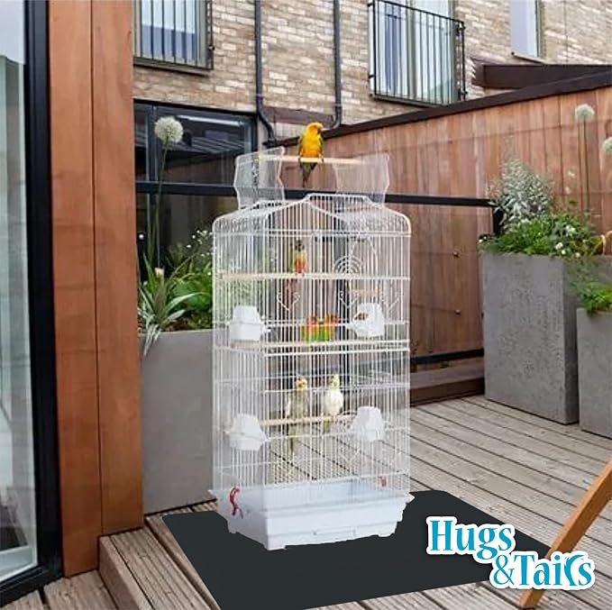 Under Pet Cage Mat for Bird Cages, Reptile Aquariums, Dog Kennels, Water-Resistant Pad for Hard Floors and Surfaces, 48 Inches x 48 Inches, Clear - Image 6