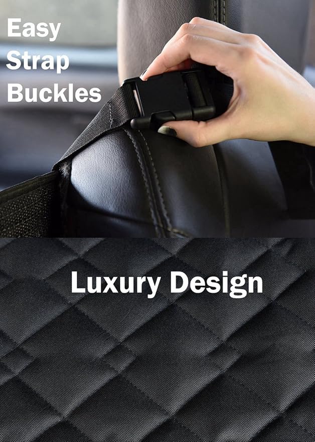 HCMAX Luxury Dog Vehicle Cargo Liner Cover Pet Seat Cover Bed Floor Mat Nonslip Waterproof Universal for Car SUV Truck Jeeps Vans Black - Large - Image 5