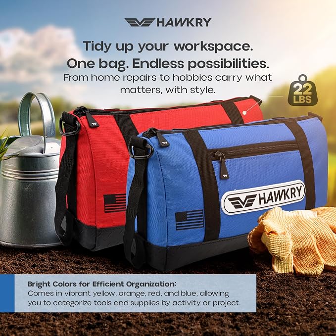 HAWKRY Oxford Waterproof Tool Bag Set of 2 – Small Tool Bag and Tool Pouch, Fishing Bag, Travel Pouch, Compact, Durable Small Travel Bag, Multipurpose Tool Bags for Men for Work, Fishing and Travel - Image 7